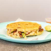 Gorditas · Handmade tortillas, filled with your choice of meat, beans, cheese, cilantro, and onions.