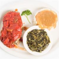 Southern Meatloaf · Mom's home style recipe covered in red tomato sauce.