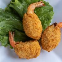 Crab Stuffed Shrimp (3) · Shrimp stuffed with homemade crab meat stuffing. Hand breaded and deep fried.