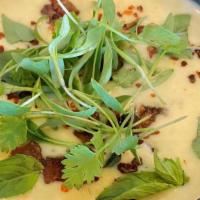Thai Clam Chowder · Bacon, potato, coconut milk, green curry, Thai basil