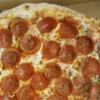 Pepperoni Pizza · Pepperoni, mozzarella cheese.
