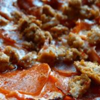 Campagnola Pizza · Sun dried tomatoes, artichoke, mozzarella cheese, mushrooms, dill, fresh basil.