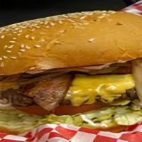Gringa · ½ lb. beef Patty, bacon, American cheese, lettuce, tomato, cooked onions, pickles, ketchup, ...