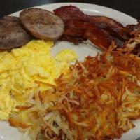 2 Eggs Breakfast With Bacon Or Sausage · 