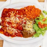 Enchiladas · 4 Enchiladas, Arroz, Frijoles , Ensalada