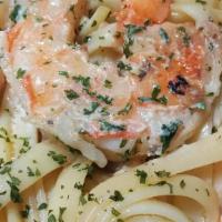 Cajun Alfredo Pasta · Your choice of meat shrimp or chicken made with its  creamy rich and flavorful pasta paired ...