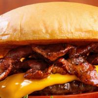 Bacon Cheeseburger · Scrumptious bacon  adorned with a texas Bun sold  and potato salad as a combo with a  Waffle...