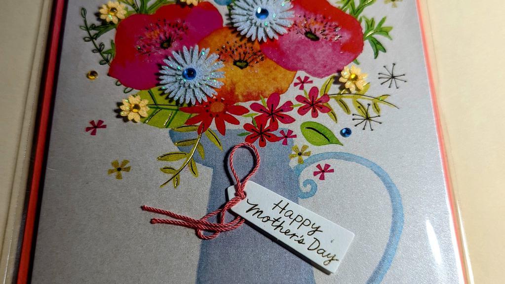 Papyrus Crafted Card Happy Mother'S Day · Papyrus crafted card- Happy Mother's Day.
Sentiment Inside:
A special wish for you for a day of love and happy moments.