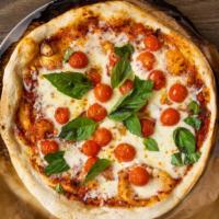 Pizza Margherita · Alfredo's favorite pizza. Fresh basil & tomato paired with whole milk mozzarella. The offici...