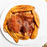 Ewa Agoyin With Plantain · Your choice of beef or chicken. Prepared with beans, salt, fried hot chili’s stew and served...