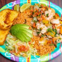 Camarones Al Mojo De Ajo · Mexican style garlic shrimp
