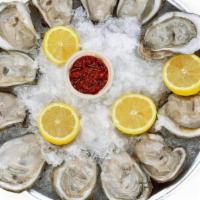 Raw Oysters · Plump, mild and smooth gulf oysters