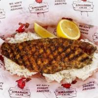 Redfish Basket · Grilled with Cajun seasonings