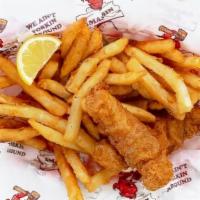 Kids Cod · Served with fries