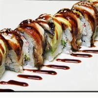  Dragon Roll · California roll topped with fresh water eel