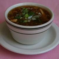 Hot & Sour Soup · Chicken and bean curd with hot white pepper and vinegar.