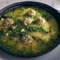 Italian Wedding Soup · Kale, Italian Sausage, Pasta, Parmigiano-Reggiano, Bone Broth
