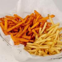 Combo Fries · Sweet potato fries & shoestring fries