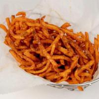 Basket Double Sweet Potato Fries · Large sweet potato fries tossed with cinnamon & local honey