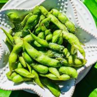 Edamame · Vegetarian. Steamed salted soybeans.