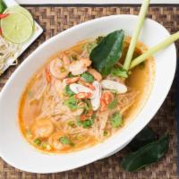 Tom Yum Noodle · Spicy. Rice noodles in our classic Tom Yum soup.