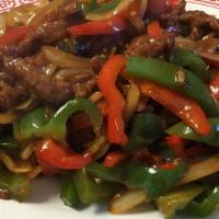 Beef With Green Peppers (Pepper Steak) · 