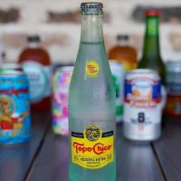 Topo Chico · Bottled Mexican mineral water.