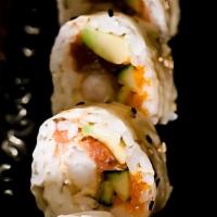 Crazy Roll · Shrimp tempura, spicy tuna, mayo, cucumber, masago,  soy paper.