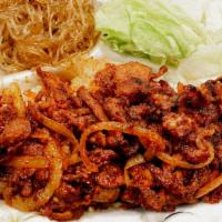 Spicy Pork (Jae Yook) · Spicy. Korean marinated spicy pork.
