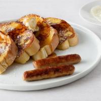 French Toast Combo · One egg, any style, four slices of vanilla-battered French toast with two cherrywood-smoked ...