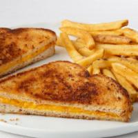 Kids' Grilled Cheese · Grilled cheese sandwich with melted American cheese.