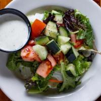 House Salad · Mixed greens, diced cucumbers and diced tomatoes with choice of dressing