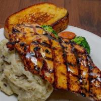 Grilled Chicken Breast · Marinated chicken breast served with choice of two sides