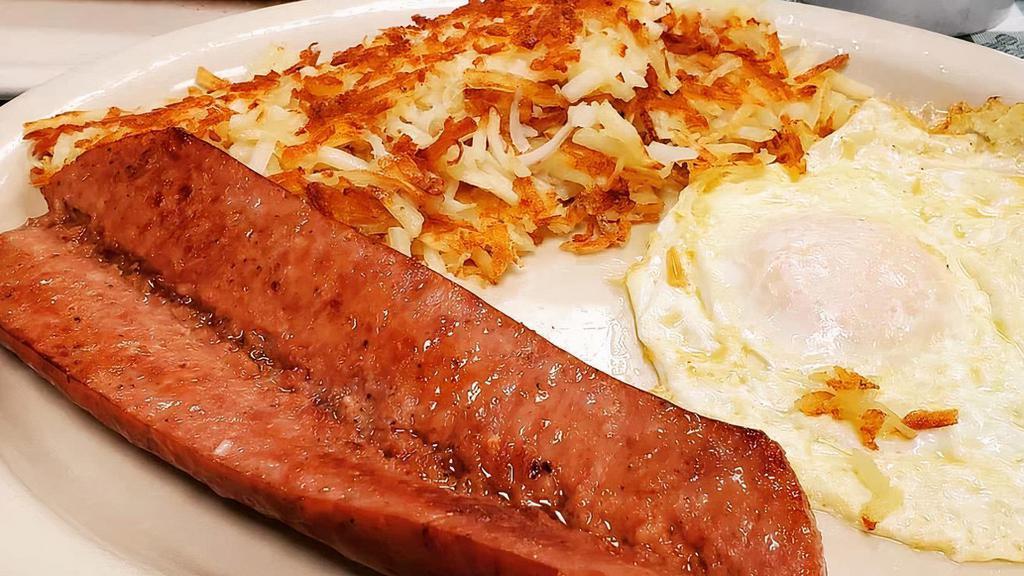 Kielbasa (1 Polish Sausage) · 2 Link sausage, 2 eggs, choice of side, and toast