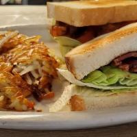 Blt · Bacon, lettuce, tomato, and mayonnaise Served with choice of Home fries, hash brown or frenc...