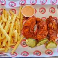 Fiery Chicken Tenders - 3 Pcs · Never lose sight of your dreams. Just pray that there are chicken tenders at the end of your...