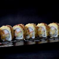 Crunch Rolls (8 Pieces) · Shrimp tempura, crabmeat, and cucumber topped with crunch and eel sauce.