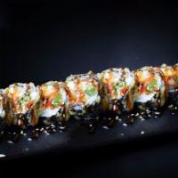 Jalapeño Rolls (10 Pieces) · Smoked salmon, shrimp tempura, cream cheese, and jalapeño deep-fried topped with eel sauce s...