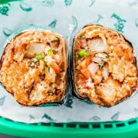 Fish Burrito · Grilled fish, rice, beans, cabbage, pico de Gallo