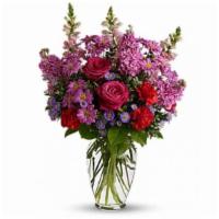 Dreaming Of You · Brighten their day with this glorious array of hot pink roses, pink snapdragons and other fa...
