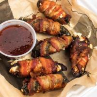 Chicken Diablo · Six grilled bacon-wrapped strips with jalapeño, cream cheese, and roasted raspberry chipotle...