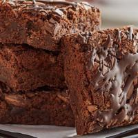 Double Fudge Brownie · A large brownie with decadent chocolate chunks and an irresistible fudge drizzle added to th...