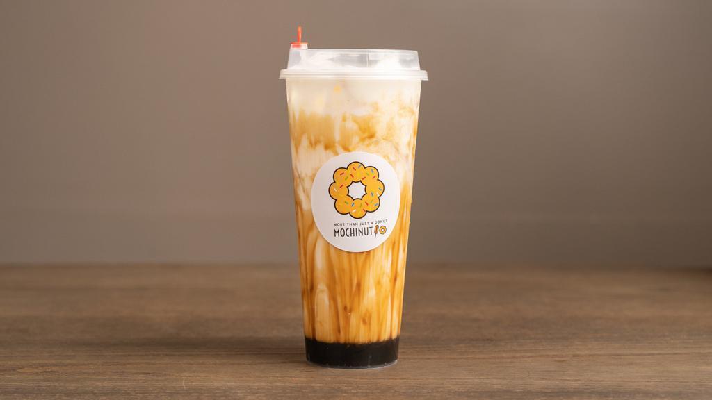 Premium Brown Sugar Milk Tea · The prefect blend of milk and brown sugar with our special brown sugar foam creating a sweet and creamy brown sugar milky taste. The brown sugar mixes perfectly with the milk to create a smooth blend.