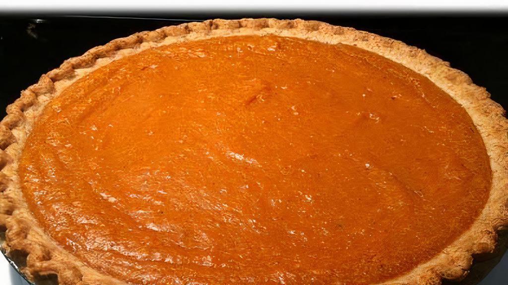 Sweet Potato Pie · Large slice in a secure container.
