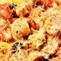 The Mobsta Pasta  · The Mobsta pasta is a family dish that has shrimp, crawfish, and crab claws  smothered our M...