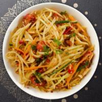 Wha-Thai Lo Mein Gotta Do · Egg noodle stir fried with chinese broccoli, carrots, bean sprouts, white onions, broccoli, ...