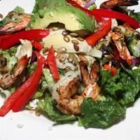 Special Salad With Grilled Shrimp · Romaine, artichoke hearts, avocado, gargonzola, pepita seeds, grilled shrimp and balsamic vi...