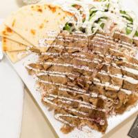 Gyro Sampler · served on persian rice

****please request spice level