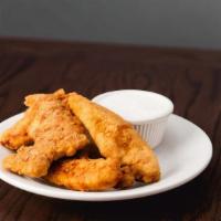 Chicken Tenders · Served with a side of Ranch dressing or BBQ sauce.