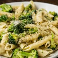 Penne Broccoli · Penne noodles, broccoli, Italian seasoning, garlic, olive oil. 1942 cal.
